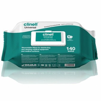 Clinell Universal Wipes Maceratable - Pack of 140