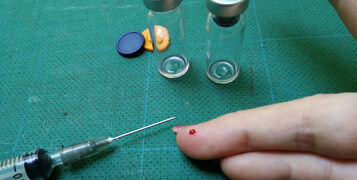Accident,At,Finger,From,Injection,Needle
