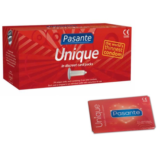 Pasante Unique Worlds Thinnest Non Latex Condoms (72 Pack)
