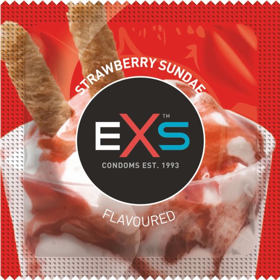 EXS Strawberry Flavoured Condoms (200 Pack)