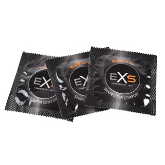 EXS Black Latex Condoms (200 Pack)