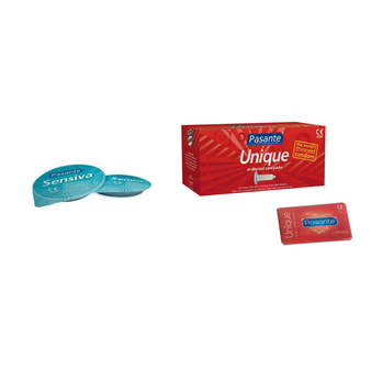 Pasante Latex Free Condom Combo - Sensiva & Unique