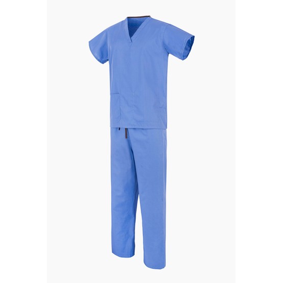 Light Blue NHS Compliant Reversible Scrub Suit Set