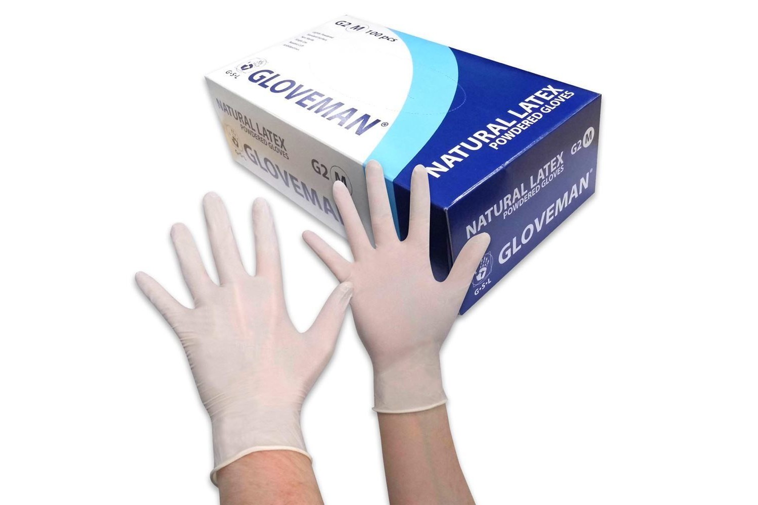 Box of 100 Gloveman Clear Vinyl Gloves Large 