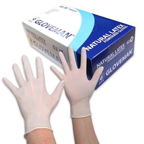 Medium 2 Boxes Bodyguards Latex Lightly Powdered Gloves 