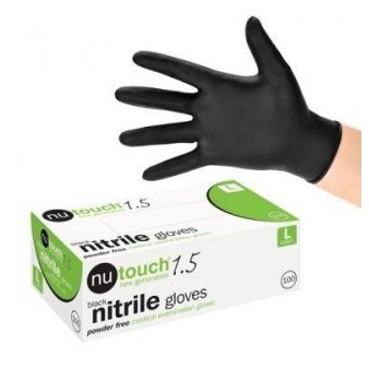 Nutouch Black Nitrile Gloves