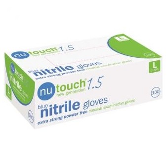 Nutouch Blue Nitrile AQL 1.5 Gloves