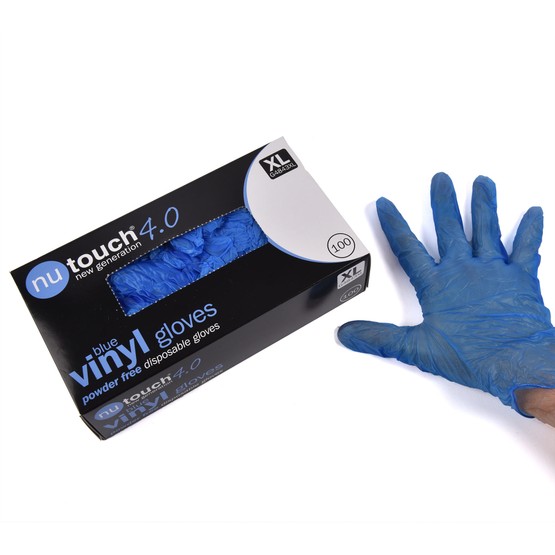 Nutouch Blue Vinyl 4.0 Gloves