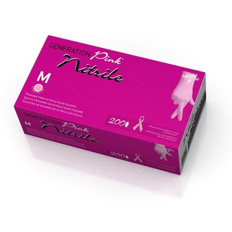 Medline Generation Pink Nitrile Gloves Box of 180