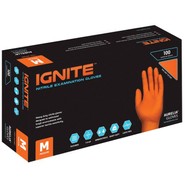 Aurelia Ignite 7.0 ml Thick HEAVY DUTY Textured Orange Nitrile Mechanical Gloves