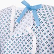 Hospital patient gown blue & green diamond additional 2
