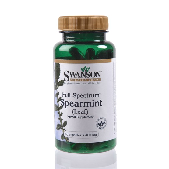 Swanson Full Spectrum Spearmint Leaf, 400mg, 60 Capsules
