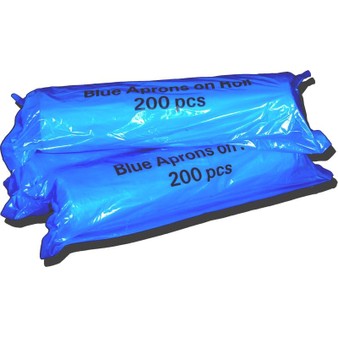 Blue Disposable Aprons on a Roll - 200