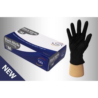 Yala Black Nitrile Powder Free Gloves