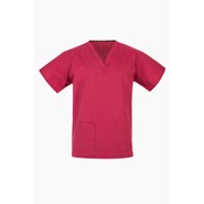 Raspberry NHS Medical Compliant Scrub Suit Tunic (Top Only)