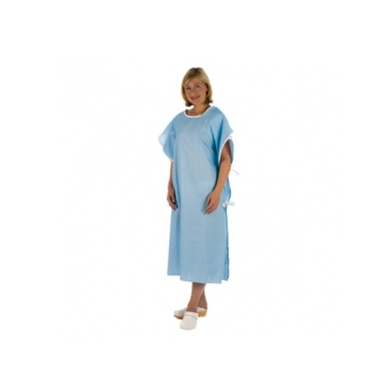 Unisex Blue Patient Wrap Gown