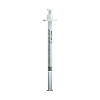 Unisharp 1ml 29G Fixed Needle Syringe: White (12mm Needle)