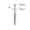 Unisharp 1ml 30G Fixed Needle Syringe - White (12mm Needle) additional 2