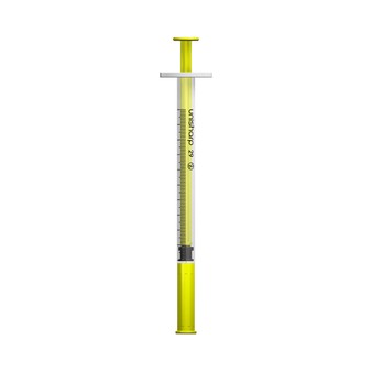 Unisharp 1ml 29 Gauge Fixed Needle Syringe: Yellow (12mm Needle)
