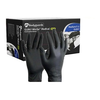 Bodyguards Black Nitrile Gloves - Box of 100 (GL897)
