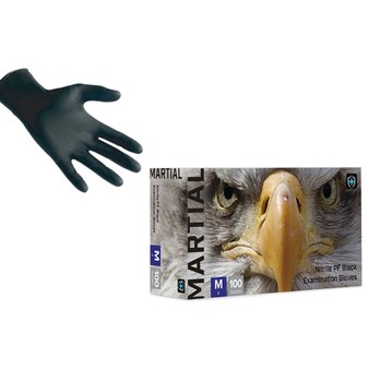 ØRN Martial Black PF Nitrile Glove Box 100
