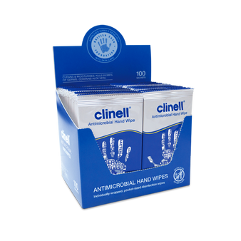 Clinell Antimicrobial Hand Wipes 100 Pack