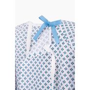 Hospital patient gown blue &amp; green diamond alternative
