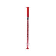 Acufine 27g x 1/2″ (0.4mm x 12mm) U-100 Ultra Low Dead Space Fixed Needle &amp; Syringe Red alternative
