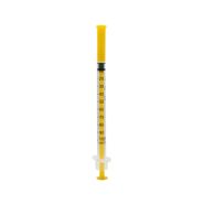 Acufine 27g x 1/2″ (0.4mm x 12mm) U-100 Ultra Low Dead Space Fixed Needle &amp; Syringe Yellow alternative