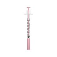 Unisharp 0.3ml 8mm 31G Fixed Needle Syringe: Pink U-100 alternative