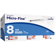 BD (Embecta) Microfine Plus 1ml Insulin Syringe &amp; Needles U100 30g x 8mm