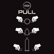 EXS PULL Large Condoms | Hypoallergenic Non-Latex &amp; Silicone Lubricated Box of 6 alternative