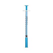 Unisharp 1ml 28G Fixed Needle Syringe: Blue (12mm Needle)
