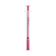 Unisharp 1ml 28G Fixed Needle Syringe: Pink (12mm Needle)