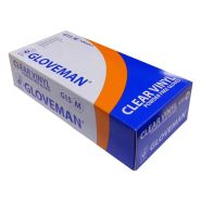 Box of 100 Gloveman Clear Powder Free Vinyl Gloves alternative