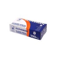 Box of 100 Gloveman Lightly Powdered Clear Vinyl Gloves alternative