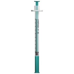 Unisharp 1ml 27G Fixed Needle Syringe: Green (12mm Needle)