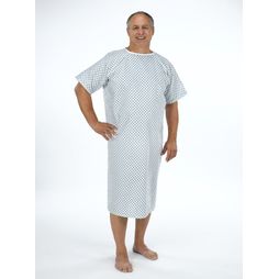 Hospital patient gown blue &amp; green diamond