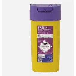 Sharpsguard Cyto 0.6L Sharps Bin (PURPLE LID)