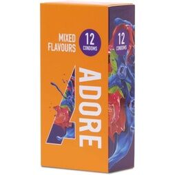 Box of 12 Pasante Adore Mixed Flavours Condoms