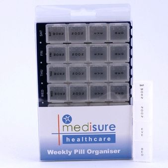 28 Compartment Weekly Pill Organiser Tray