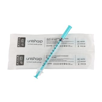 Unisharp 1ml 27G Fixed Needle Syringe: Green (12mm Needle) alternative