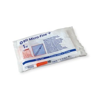 1ml BD Micro-Fine 29G Fixed Needle Insulin Syringes - 12.7 mm Needle U100 alternative