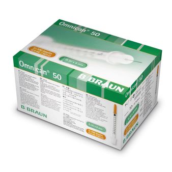 0.5ml BBraun Omnican 30G Fixed Needle Insulin Syringes (8mm needle) alternative