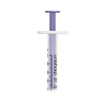 Unisharp 1ml 27 Gauge Fixed Needle Syringe: Violet (12mm Needle) alternative