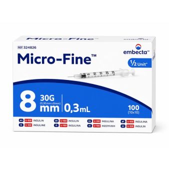 BD Microfine Insulin Syringe &amp; Needles 0.3ml, 30g x 8mm alternative