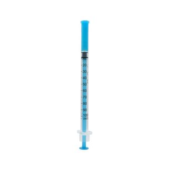 Acufine 27g x 1/2″ (0.4mm x 12mm) U-100 Fixed Insulin Needle &amp; Syringe Ultra Low Dead Space alternative