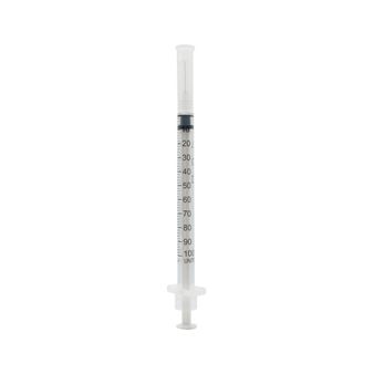 Acufine 27g x 1/2″ (0.4mm x 12mm) U-100 Ultra Low Dead Space Fixed Needle &amp; Syringe White alternative