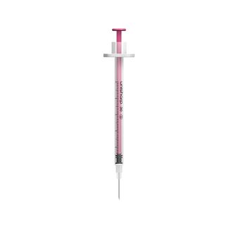 Unisharp 0.5mL 30G 12mm fixed needle syringe: Pink alternative