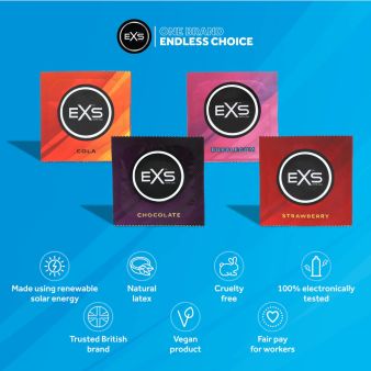 EXS boxed Mixed Flavoured condoms 48 alternative